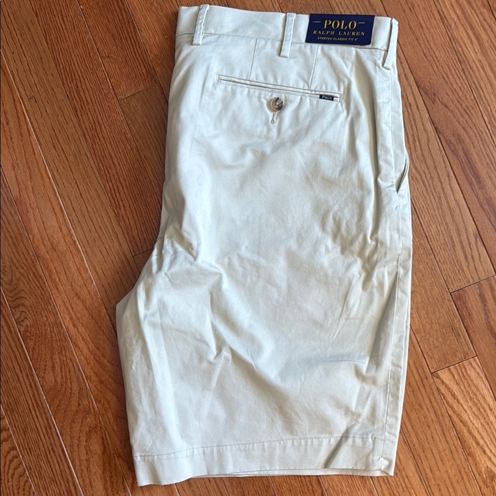 Ralph Lauren Cream Stretch Shorts